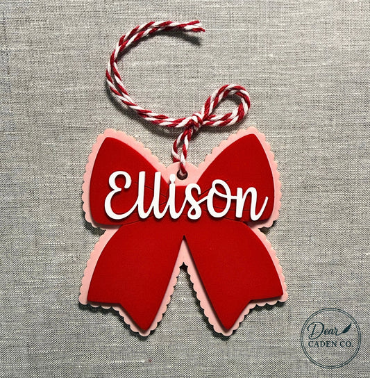 The Ellison Bow – Personalized Acrylic Gift Tag