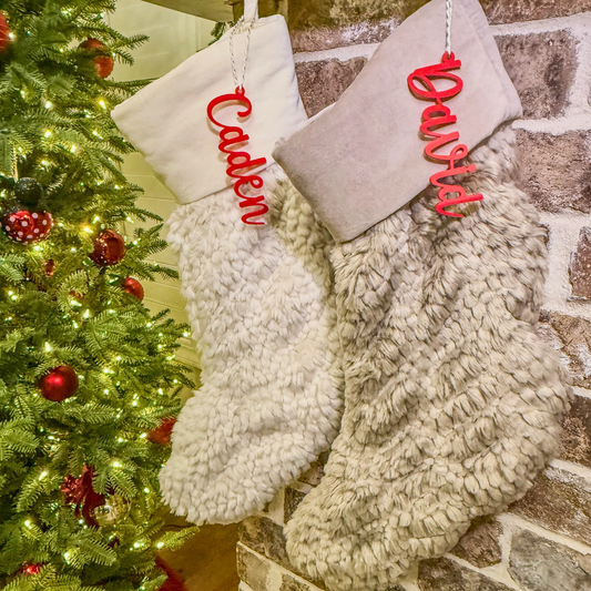 Custom Acrylic Stocking Name Tag